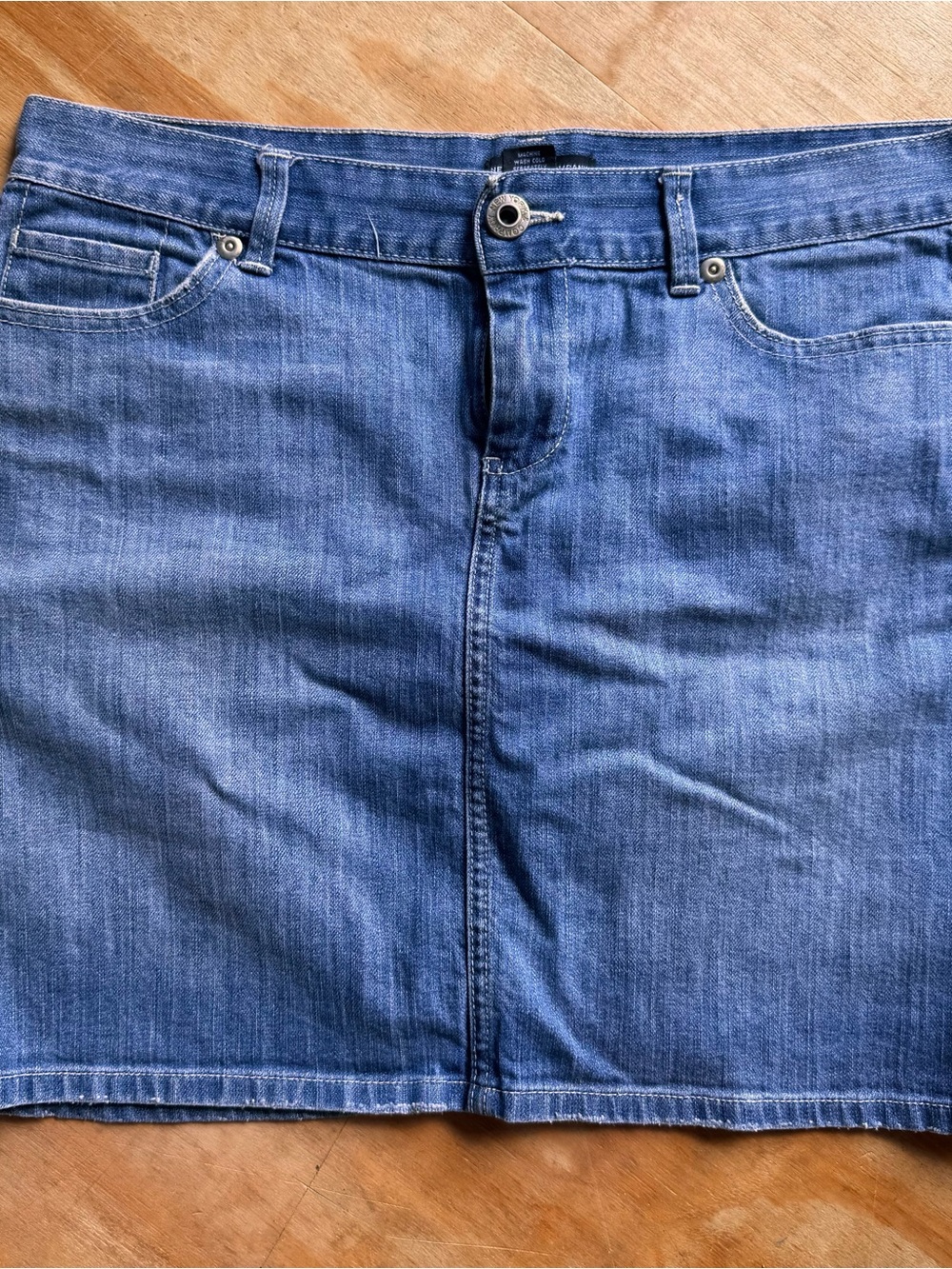 New York & Company Blue Denim Skirt-Style Jeans